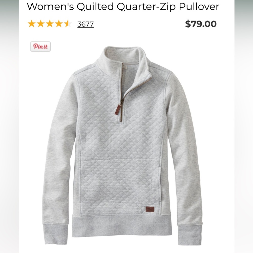 L.L BEAN quarter zip sweater
